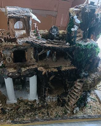 Struttura paesaggio presepe artigianale 