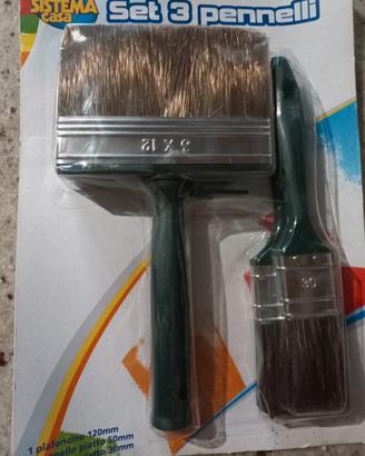 SET 3 PENNELLI PER PITTURA DIPINGERE Vset pennelli