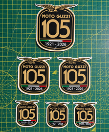 N. 6 adesivi tipo Moto Guzzi 105.
