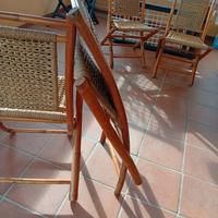 sedie pieghevoli impagliate 