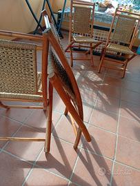 sedie pieghevoli impagliate 