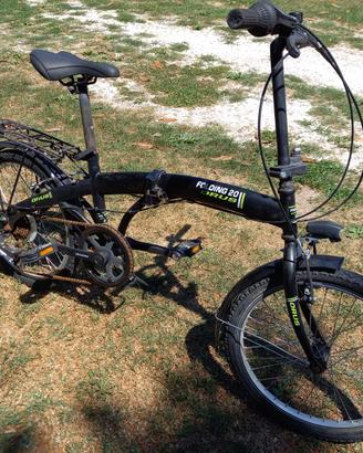 ORUS Folding 20" Bike, Bici Pieghevole Unisex, Ner