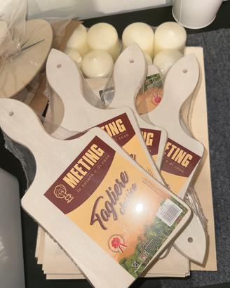 Set tavole/taglieri in legno grezzo