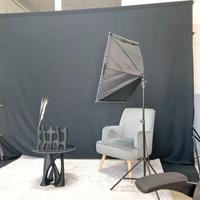 attrezzatura da set fotografico completa con luci