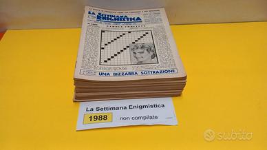 LA SETTIMANA ENIGMISTICA, anno 1988, NON compilati