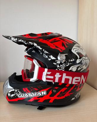 Casco cross guardian taglia M + mascherina ethen