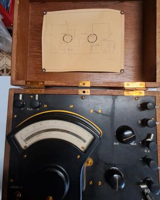 Voltmetro Valvolare d'Epoca ALLOCCHIO BACCHINI 