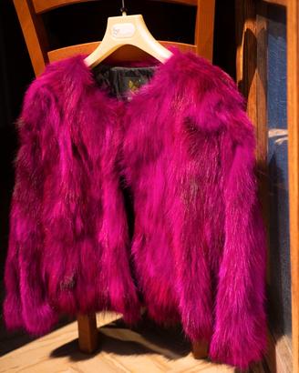 Pelliccia fucsia nuova