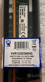 RAM DDR3 8gb(2x4) Kit PC3-10600 1333Mhz -(RM04)