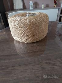 lampadario in vimini 