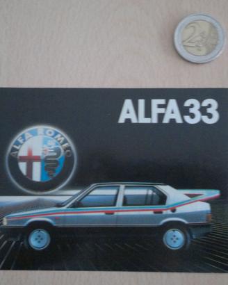 Alfa Romeo -Alfa 33-  Adesivo / Sticker Nuovo