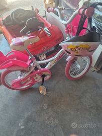 Bicicletta bambina e casco per bambina