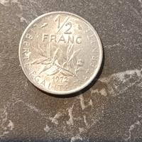 Moneta 1/2 Franc Francia del 1972