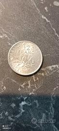Moneta 1/2 Franc Francia del 1972
