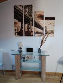 Tavolino consolle vetro