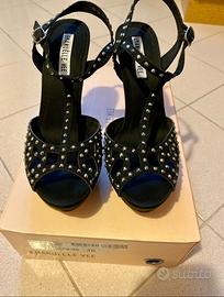 Scarpe con tacco nere strass 36 nuove