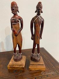 Statuette guerrieri Masai