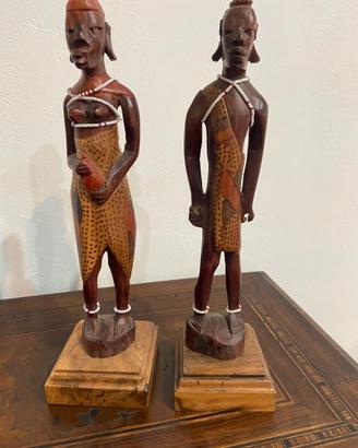 Statuette guerrieri Masai