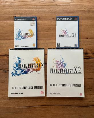 Final Fantasy X + X-2 PS2 con guide ufficiali