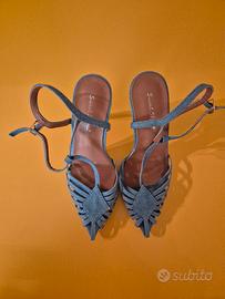 Sandali slingback donna in jeans Nr. 37