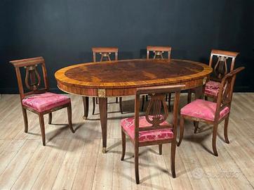 Antico Tavolo con 6 Sedie