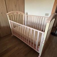 Lettino con sponde + materasso + piumone