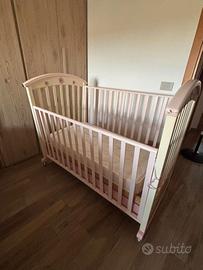 Lettino con sponde + materasso + piumone