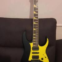 chitarra elettrica ibanez black yellow 