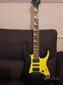 chitarra elettrica ibanez black yellow 