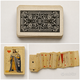 Lotto 4 mazzi di carte da gioco vintage