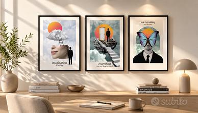 Trittico Surrealista Moderno (3 stampe A4)