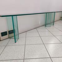 Tavolo basso - tavolino espositore in vetro