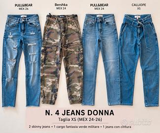 Lotto 4 jeans donna XS  Bershka P&B Calliope