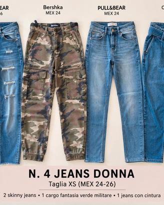 Lotto 4 jeans donna XS  Bershka P&B Calliope