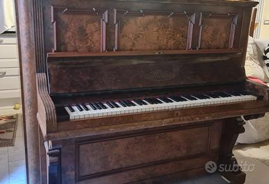 Pianoforte Verticale d’epoca Haake con intarsi pr
