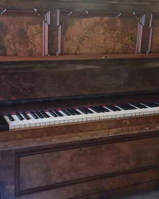 Pianoforte Verticale d’epoca Haake con intarsi pr