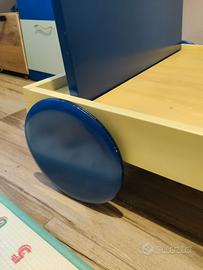 Letto per bambini in legno con testata