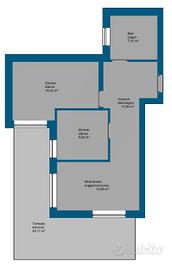 Moderno appartamento con ampia terrazza