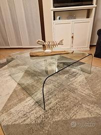 tavolino da caffè ponte fiam anni ’80 vintage 90x 