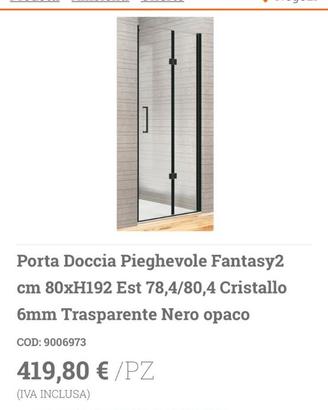 NUOVO: Iperceramica porta doccia nicchia pieghevol