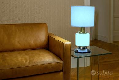 Lampada da tavolo STILNOVO - Opal Glass / Brass