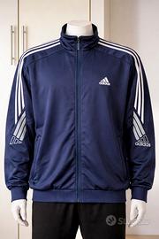 Giacca sportiva blu adidas - loghi catarifrangenti