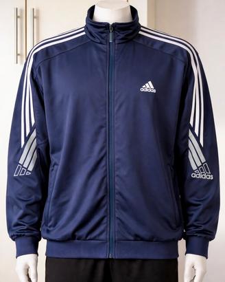 Giacca sportiva blu adidas - loghi catarifrangenti