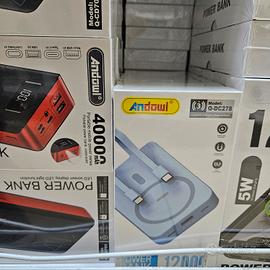 powerbank wireless con cavi incorporati apri e leg