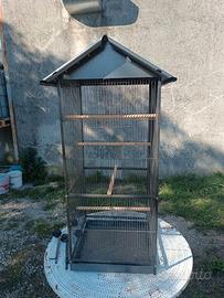 Gabbia per Uccelli 52x52 h130cm + Gambe con Ruote