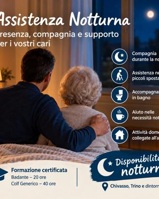 Badante uomo - solo assistenza notturna