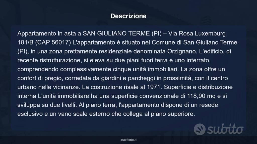 Appartamento – San Giuliano Terme, Corliano - Vista 5