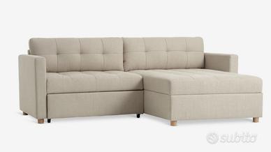 Divano con chaise longue TEGLHUSE beige - JYSK