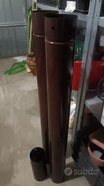tubi stufa canna fumaria marrone diam 10 cm
