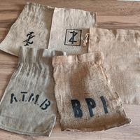 5 sacchetti iuta originali zecca